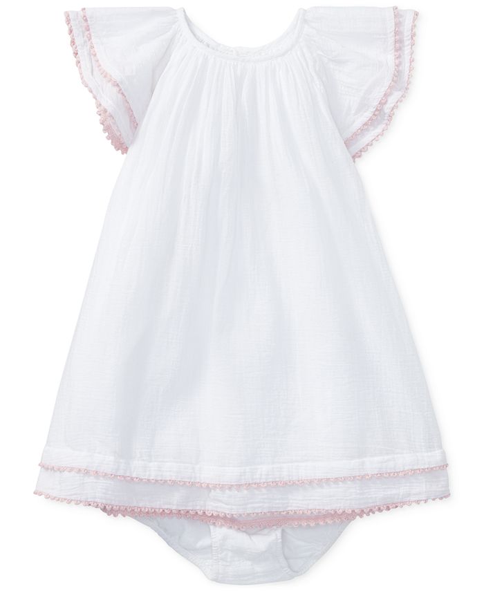 Polo Ralph Lauren Flutter-Sleeve Cotton Dress - Macy's
