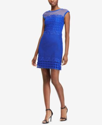 Ralph lauren blue lace dress online