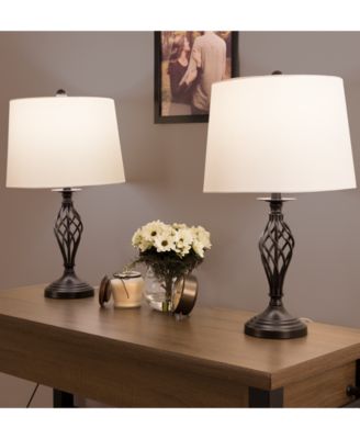 Set of 2 Cage Lamp Set