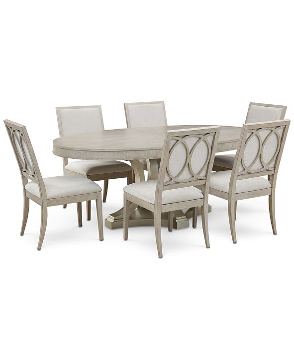 Furniture Rachael Ray Cinema Oval Dining Furniture, 7-Pc ...