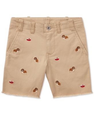 Polo Ralph Lauren Embroidered Chino Shorts, Little Boys Macy's
