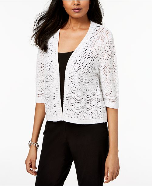 JM Collection Cropped OpenFront Cardigan, Created for Macy's & Reviews