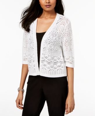 JM Collection Cropped Open-Front Cardigan, Created for Macy's - Macy's