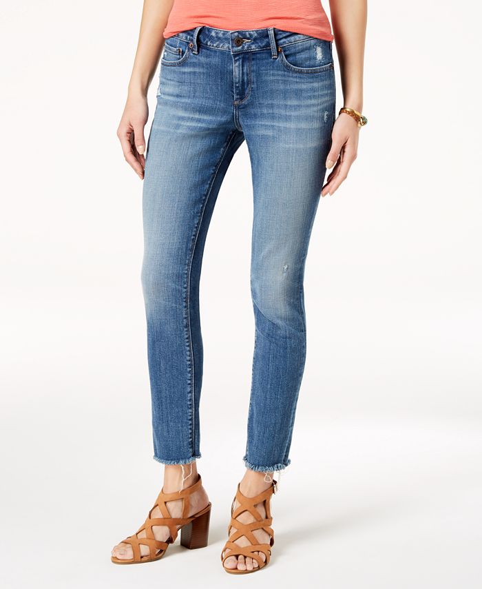Lucky brand frayed jeans on sale