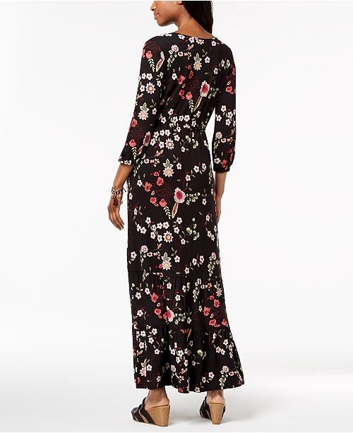 Style & Co Petite Printed Maxi Dress, Created for Macy's & Reviews