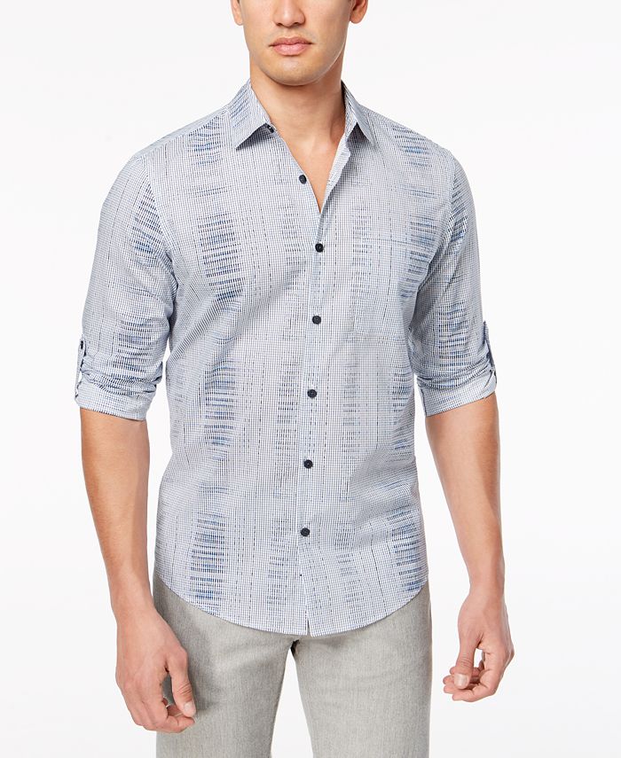 Alfani Men's Abstract Geo-Print Shirt, Created for Macy's - Macy's