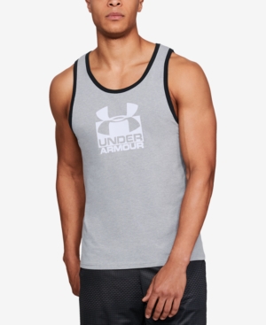 UNDER ARMOUR MEN'S CHARGED COTTON LOGO TANK TOP