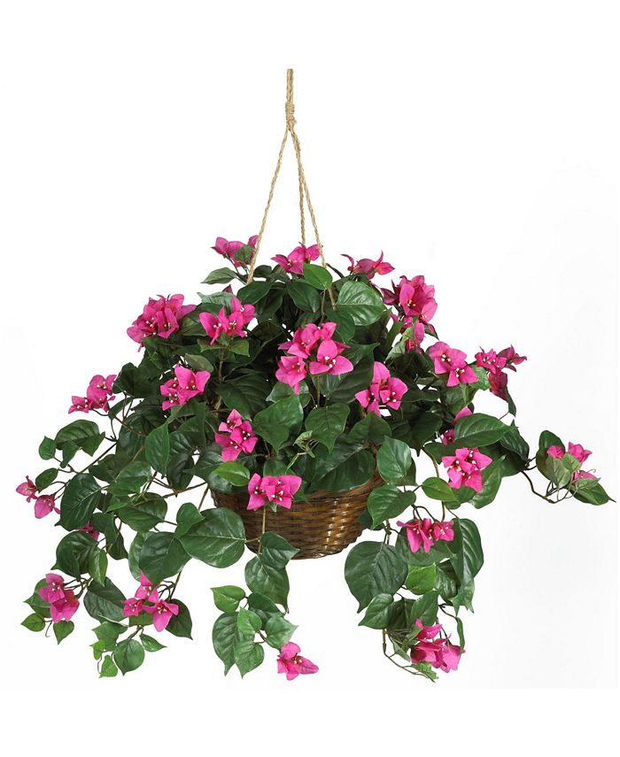 Nearly Natural - Bougainvillea Hanging Basket