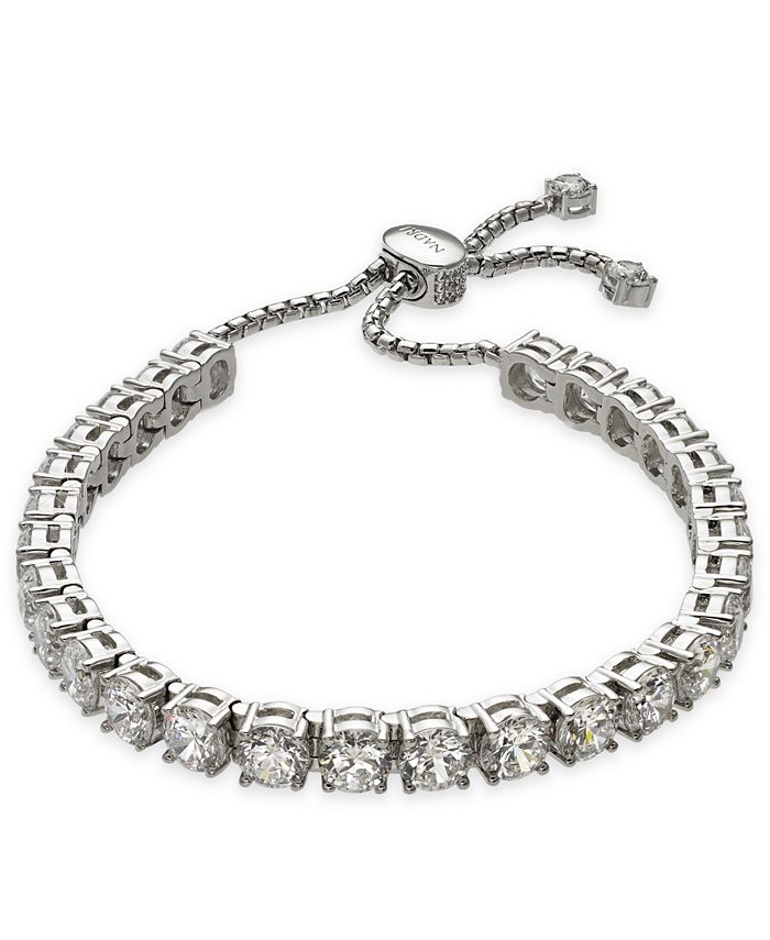 Danori Silver-Tone Crystal Slider Bracelet, Created for Macy's ...