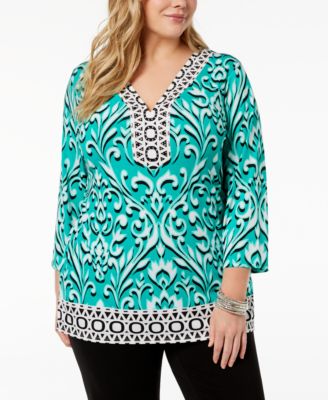 macys jm plus size tops