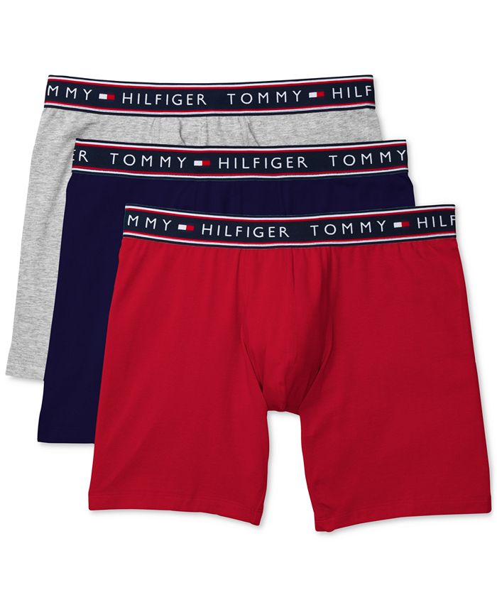 Tommy Hilfiger Men's Cotton Stretch Boxer Brief, 3 Pack - Macy's
