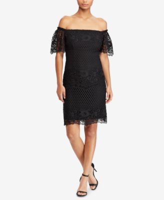 Lauren Ralph Lauren - Petite Lace Off-The-Shoulder Dress