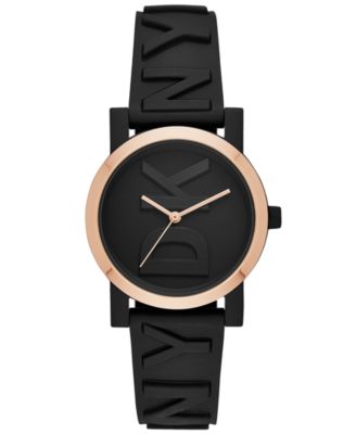 DKNY - SoHo Black Silicone Strap Watch 34mm