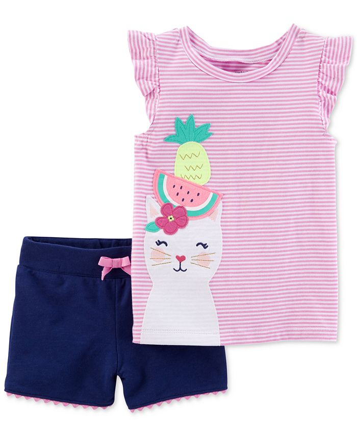 Carter's 2pc Kid Girl Beach Top And Shorts Set main image 1