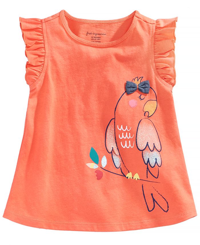 First Impressions GraphicPrint Cotton TShirt, Baby Girls, Created for Macy's Macy's