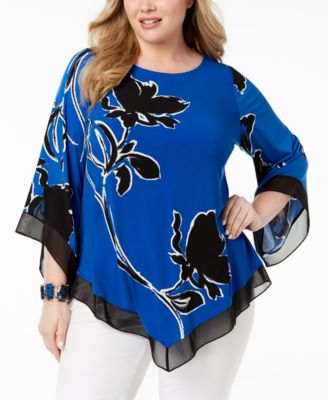 macys plus size tunic tops