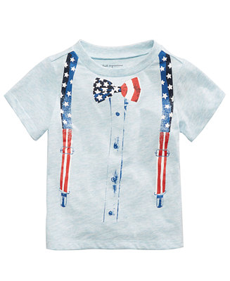 First Impressions Bow Tie-Print T-Shirt, Baby Boys, Created for Macy's ...