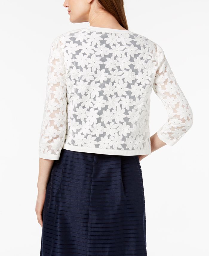 Anne klein hotsell cropped embroidered jacket