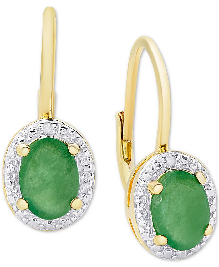 Macys emerald outlet earrings