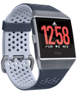 UPC 816137027960 product image for Fitbit Ionic Adidas Edition Ink Blue & Ice Gray Touchscreen Smart Watch 35mm | upcitemdb.com