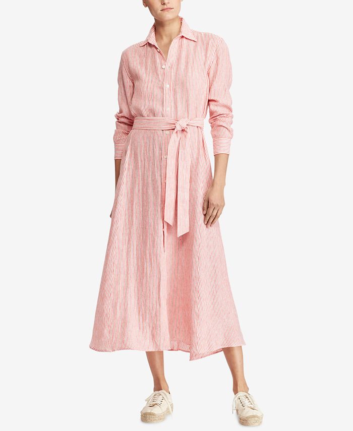 Polo Ralph Lauren Striped Linen Shirtdress & Reviews - Dresses 