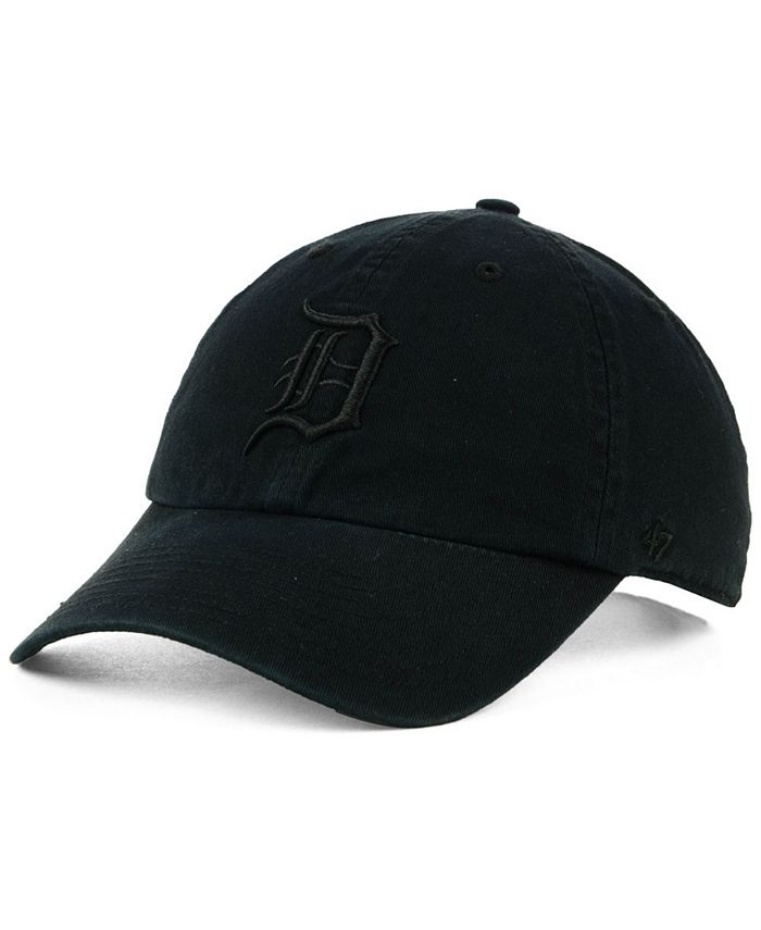 47 Brand Detroit Tigers Black on Black CLEAN UP Cap - Macy's
