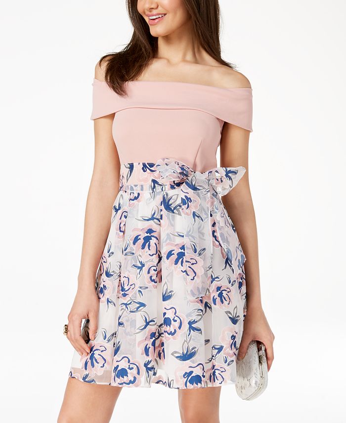 off the shoulder fit and flare