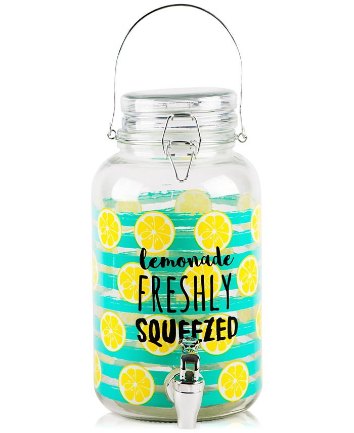 Home Essentials Lemonade 1Gallon Glass Beverage Dispenser Macy's