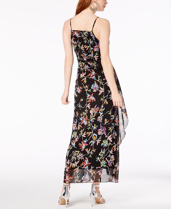 Bar III Floral Print Ruffled Maxi Dress, Created for Macy's Macy's