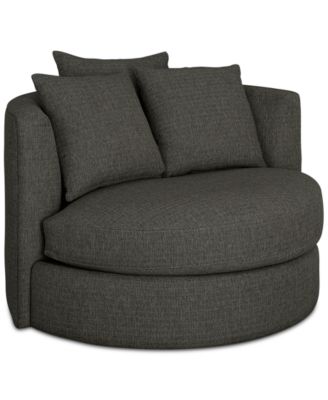 Martha Stewart Collection - Mylie Fabric Swivel Chair