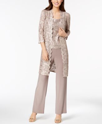 Women's 3-Piece Suit, Flare Plants - M / Grey  Pantsuits for women, Women  suits wedding, Tuxedo women