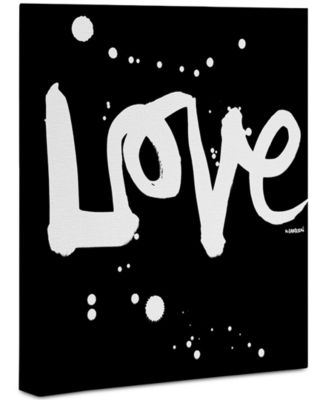 Deny Designs - Kal Barteski Love Black 24" x 30" Canvas Wall Art
