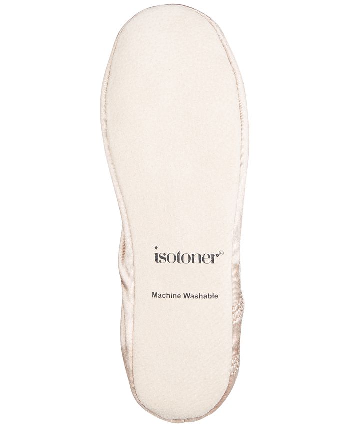 isotoner signature satin ballerina slippers