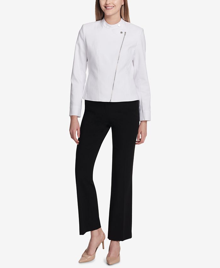 Calvin Klein Asymmetrical-Zip Moto Jacket - Macy's