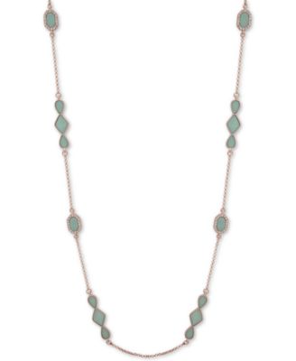 Ivanka Trump - Rose Gold-Tone Stone 42" Statement Necklace