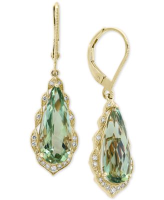 EFFY Collection EFFY® Green Quartz (5-9/10 ct. t.w.) & Diamond (1/6 ct ...