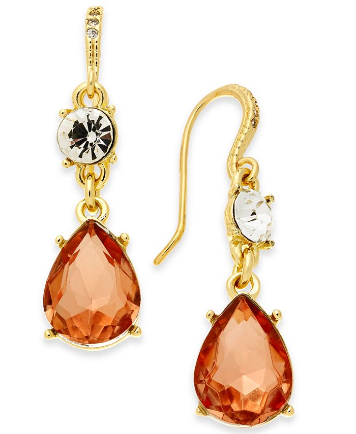 Charter Club GoldTone Crystal Drop Earrings, Created for Macy's Macy's