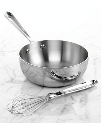 All-Clad - Stainless Steel Saucier, 2 Qt. With Whisk