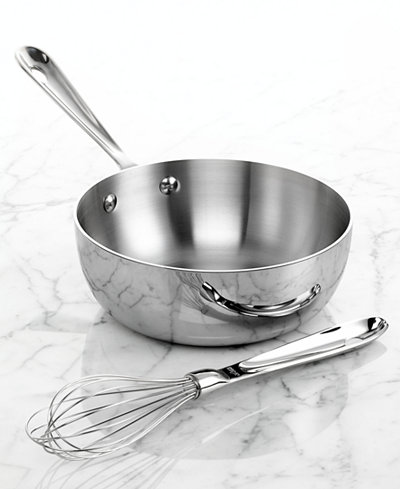 All-Clad Stainless Steel 2 Qt. Saucier with Whisk