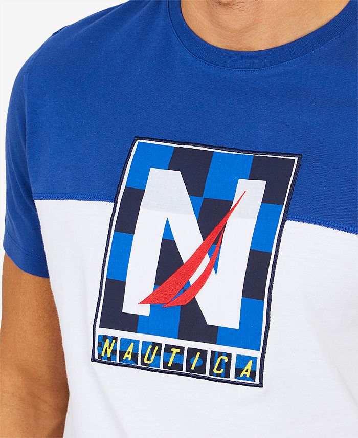 Nautica Men's Pieced Logo Graphic-Print Classic Fit T-Shirt - Macy's