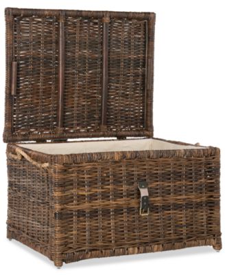 JONATHAN Y Caden 30'' Wicker Storage Trunk