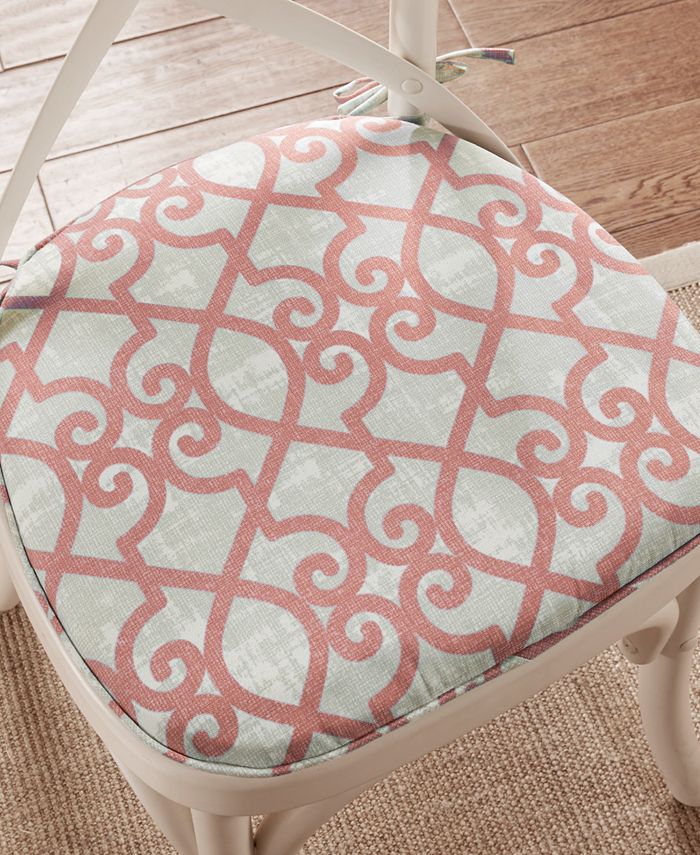 Madison Park Daven Fretwork WeatherResistant Indoor/Outdoor Chair Pad