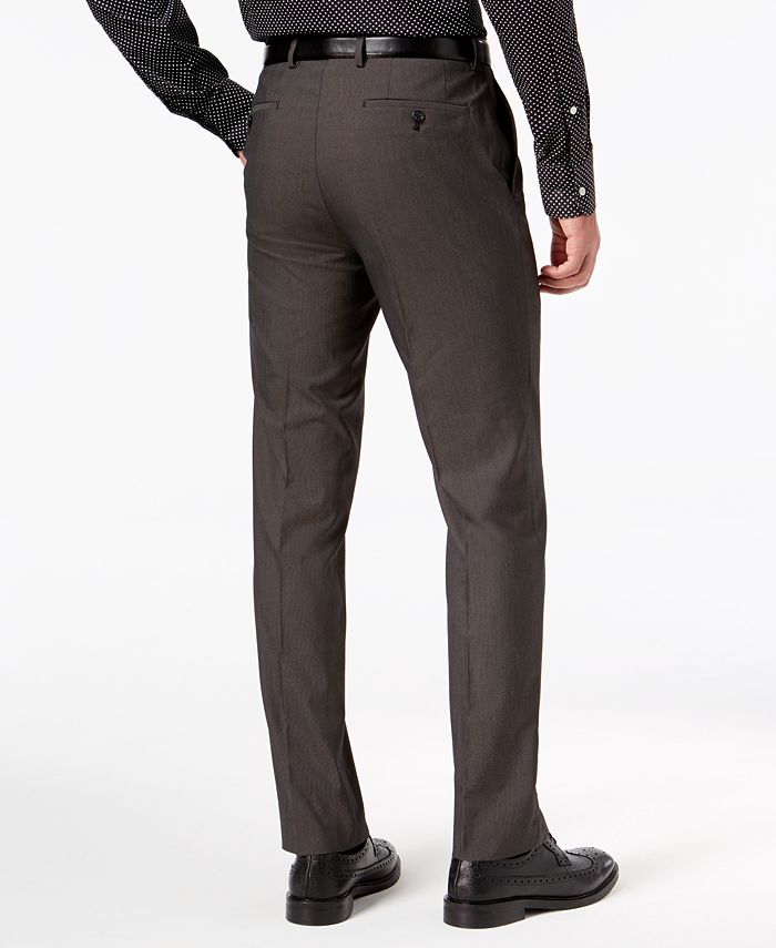 Sean John Men's Slim-Fit Stretch Black/White Neat Suit Pants & Reviews ...