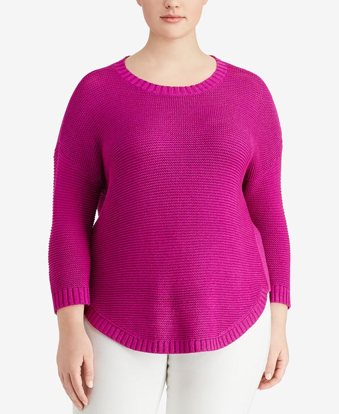Lauren Ralph Lauren Plus Size 3/4Sleeve Sweater Macy's