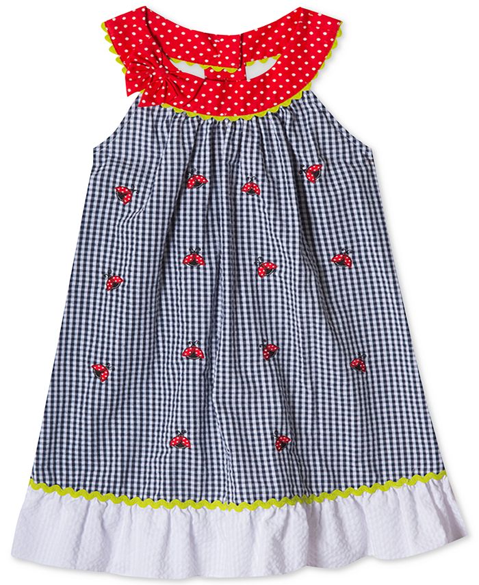 Rare Editions Ladybug Gingham Seersucker Dress Toddler Girls Macy s