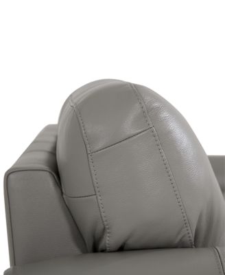 Orid 84" Leather Roll Arm Sofa