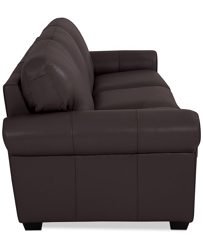 Furniture Orid 84" Leather Roll Arm Sofa, Created for Macy's & Reviews