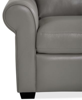 Orid 84" Leather Roll Arm Sofa