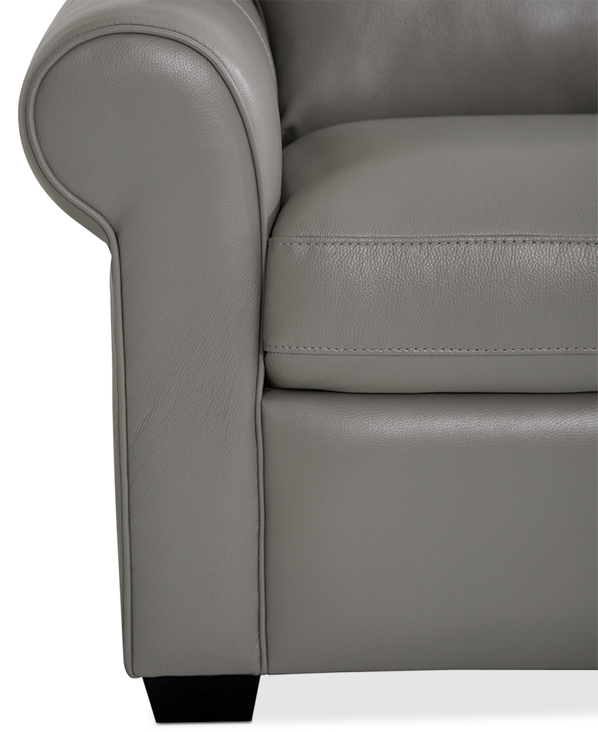 Orid Leather Roll Arm Sofa, Created for Macy's
