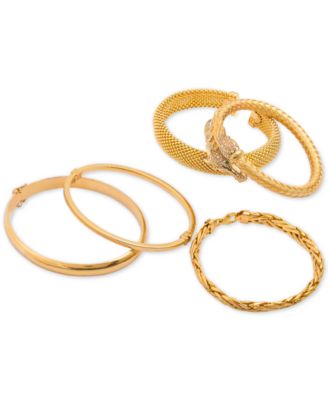 Woven Horse Bangle Bracelet in 14k Gold Vermeil